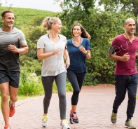 Gruppe beim Jogging