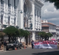 Demonstration in der bolivianischen Hauptstadt Sucre