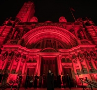 Westminster rot beleuchtet