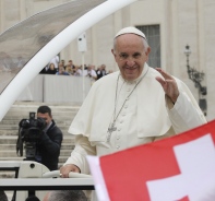 Papst Franziskus bei seinem Besuch in der Schweiz