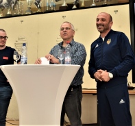 Jugendfrderung in Kirche und Sport: Fabian Thomi, Martin Drr und Massimo Ceccaroni.