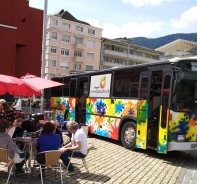 Bus-Caf in Grenchen am Global Outreach Day