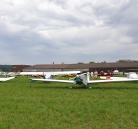 Eigenbau-Flugzeugbauer aus verschiedenen Lndern Europas in Bleienbach