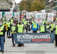 Kundgebung zum Menschenhandel