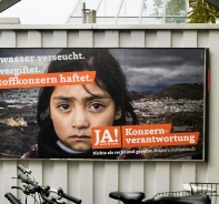 Plakat zur Konzernverantwortungs-Initiative