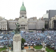 Demonstration vor dem Kongress in Argentinien