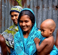 Bewohner eines Dorfes in Bangladesch