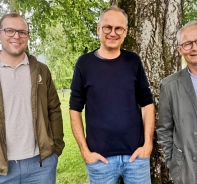 Florian Wthrich (links) mit Joachim Heina (mitte) und Martin Breitenmoser im Appenzell