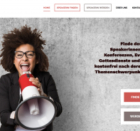 Webseite der Speakerinnen-Plattform